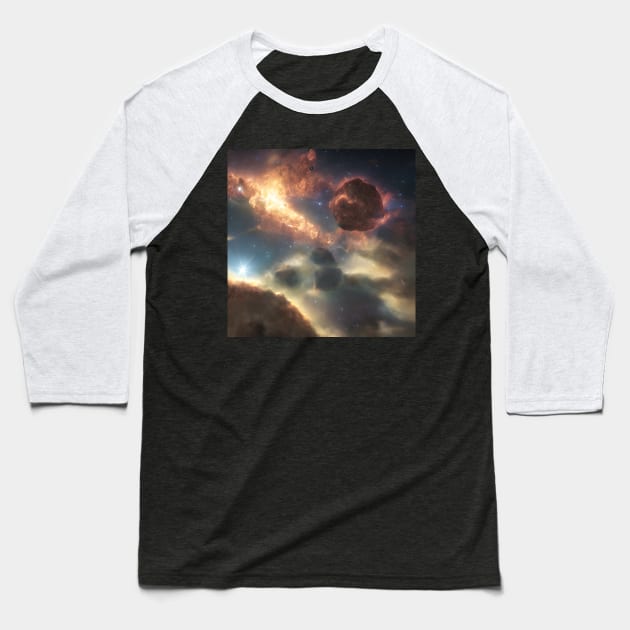 Planets Nebula Cloud In Dark Space Baseball T-Shirt by star trek fanart and more